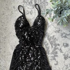 Wet Seal Black Sequin Dress